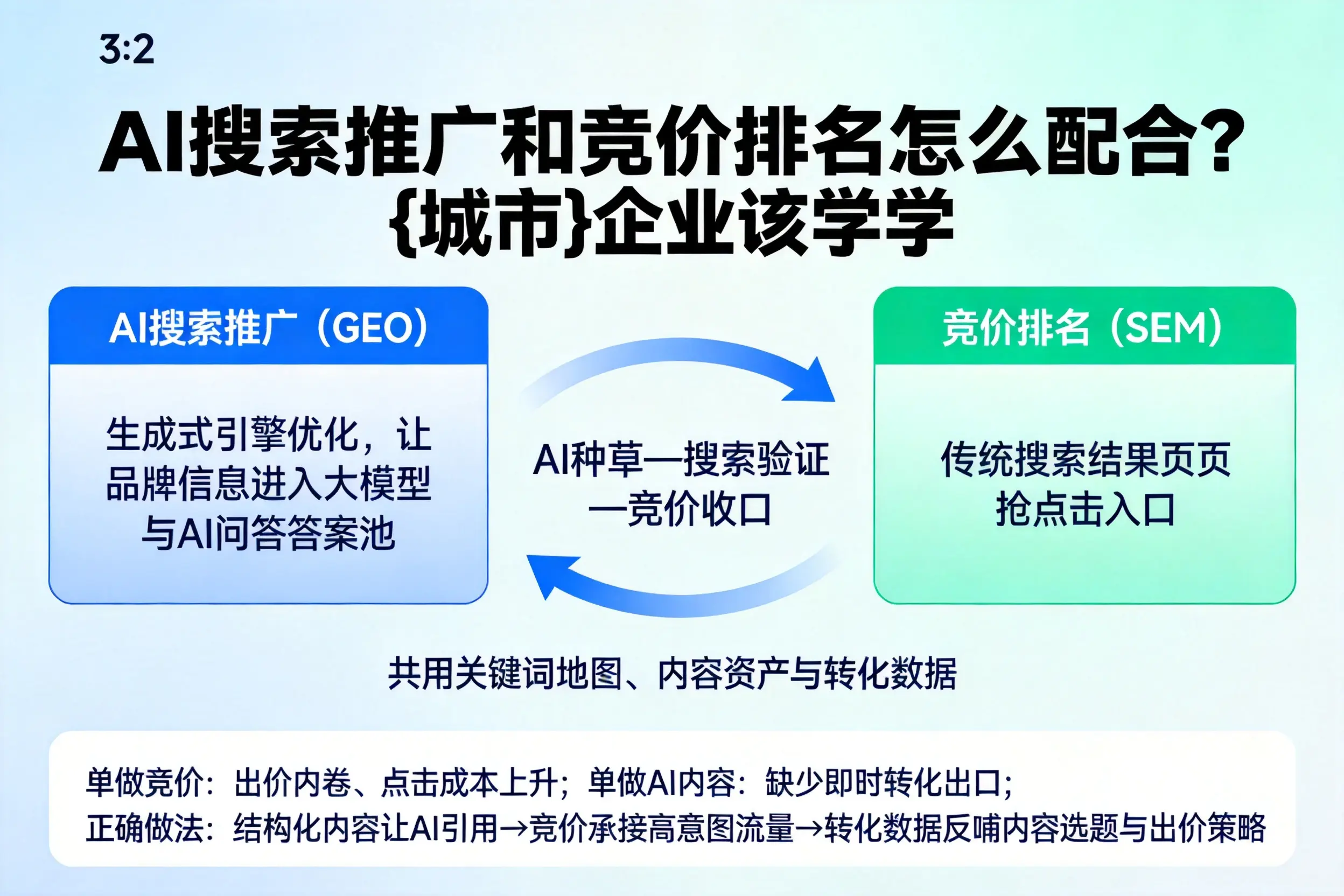 AI搜索推广和竞价排名怎么配合?鸡西企业该学学