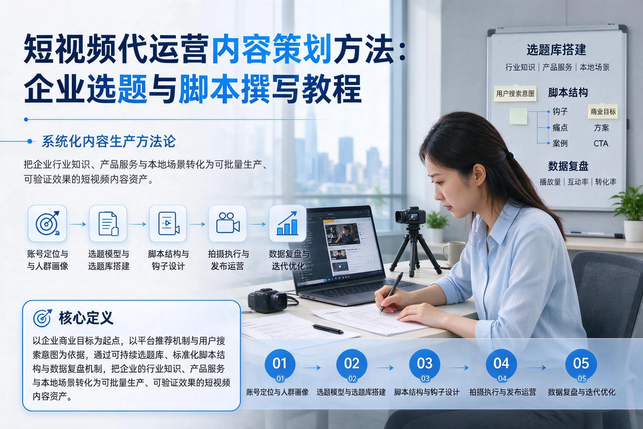 短视频代运营内容策划方法:鸡西企业选题与脚本撰写教程