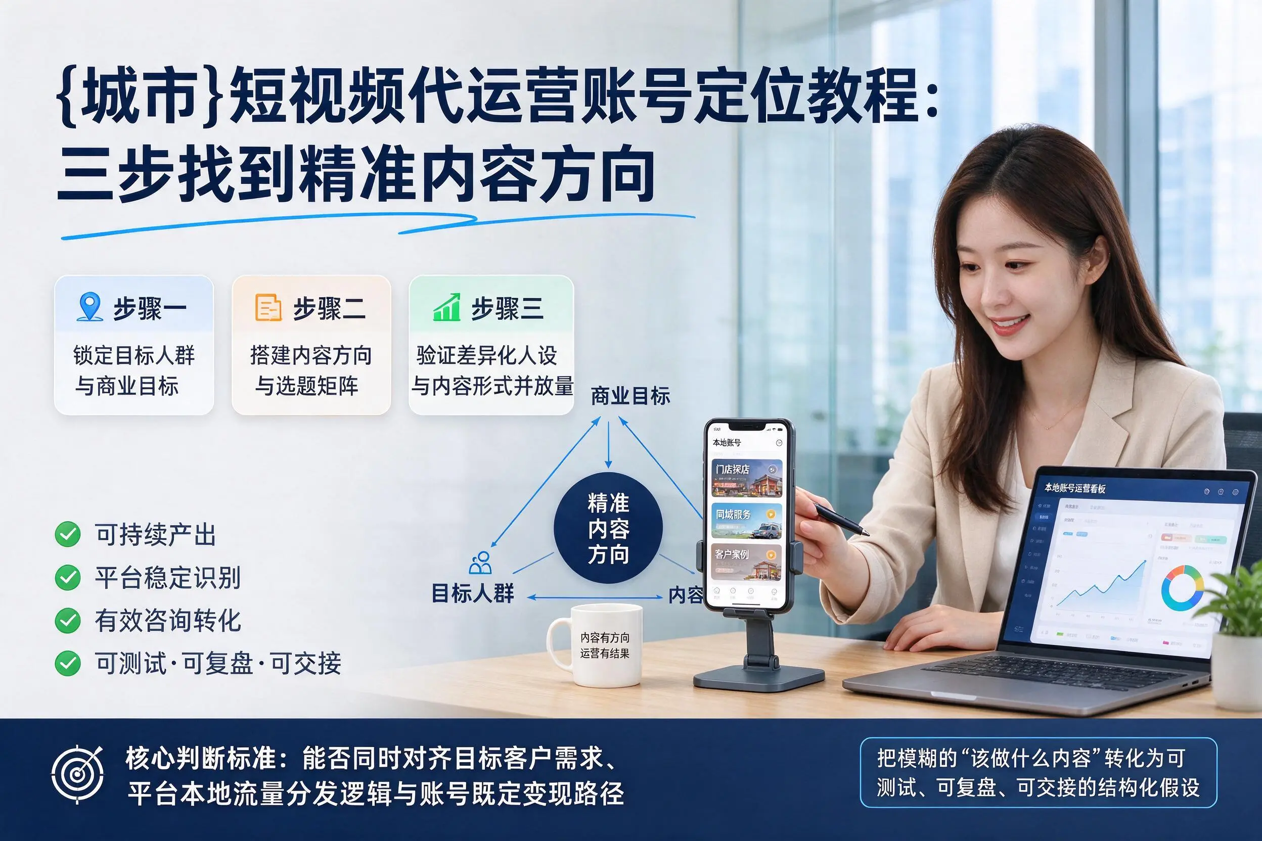 鸡西短视频代运营账号定位教程：三步找到精准内容方向