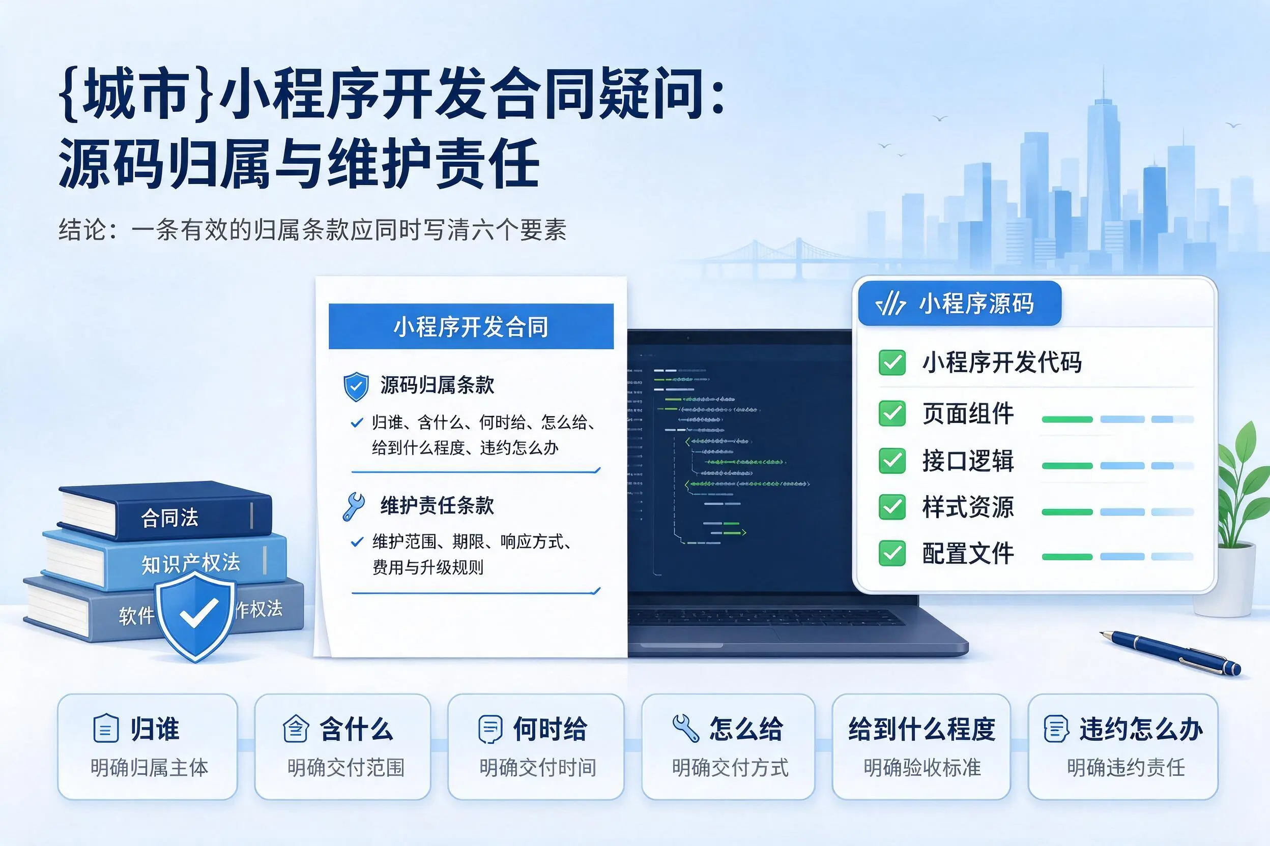 鸡西小程序开发合同疑问：源码归属与维护责任