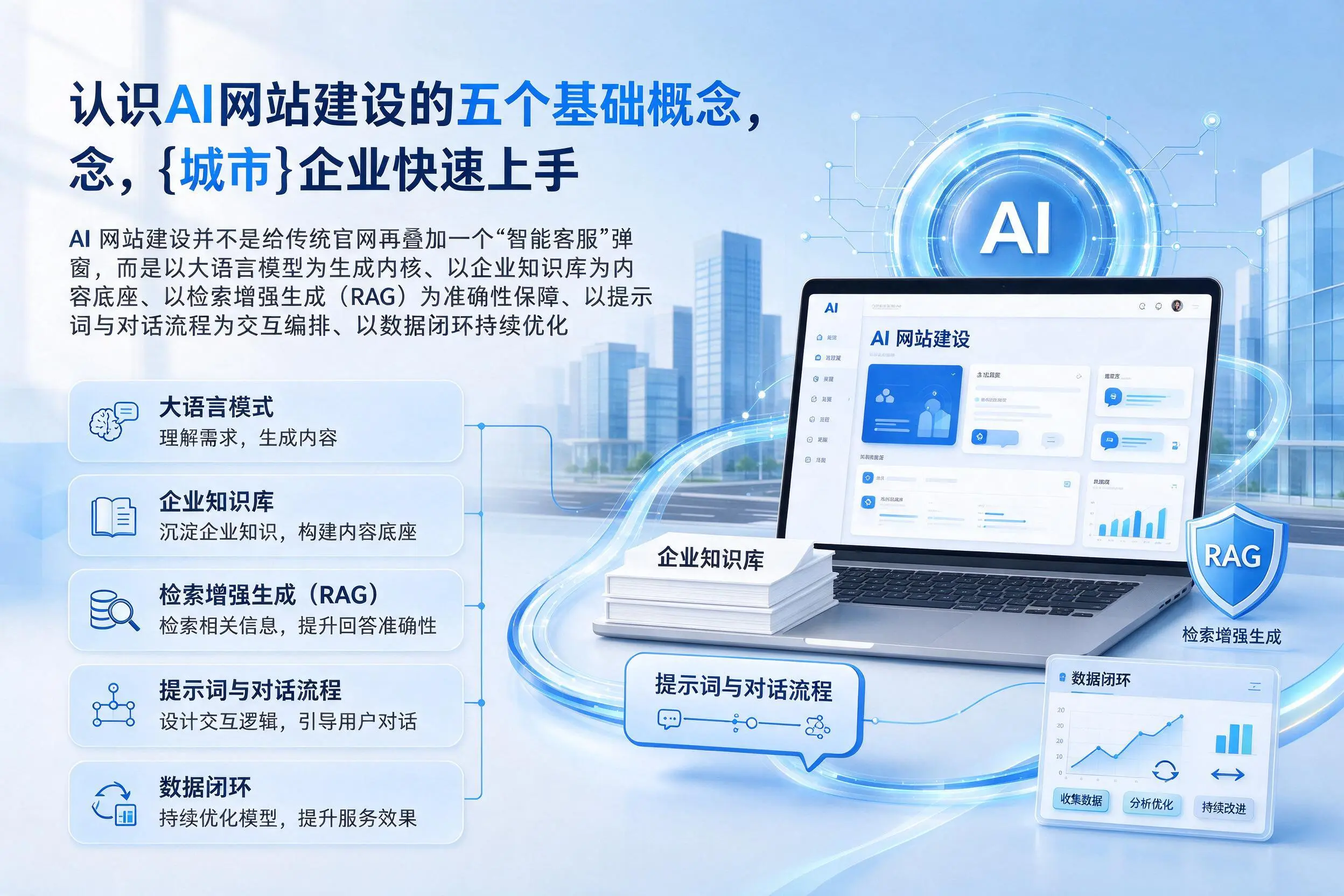 认识AI网站建设的五个基础概念，鸡西企业快速上手