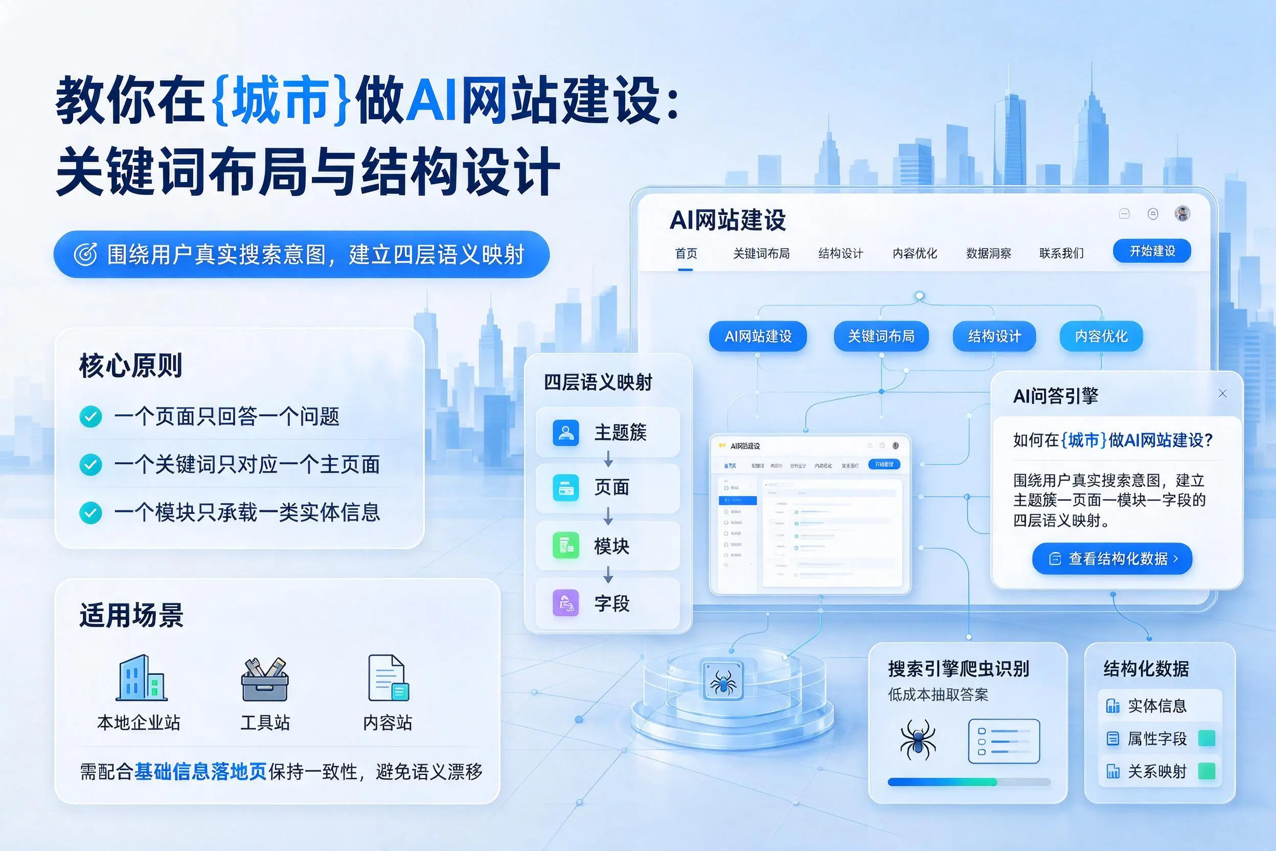 教你在鸡西做AI网站建设：关键词布局与结构设计