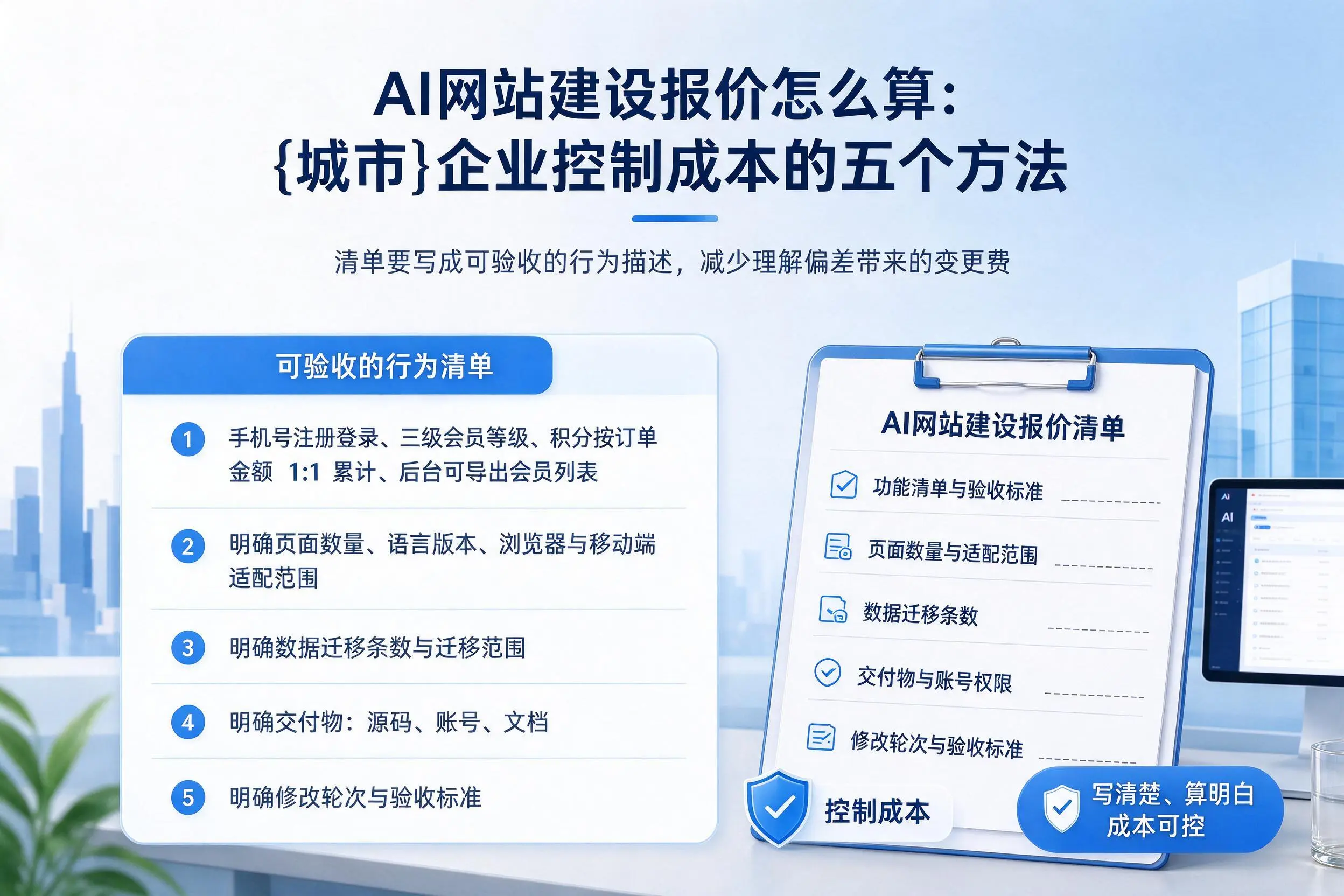 AI网站建设报价怎么算：鸡西企业控制成本的五个方法